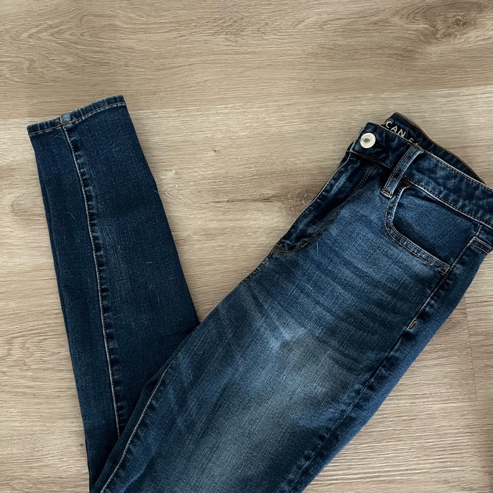 American Eagle Dark Skinny Jeans Hi- Rise